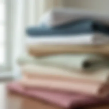 Elegant arrangement of various sheet sets in different colors