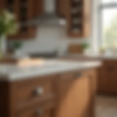 Close-up of high-quality materials used in kitchen cabinets