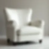 A pristine white leather chair showcasing its elegance