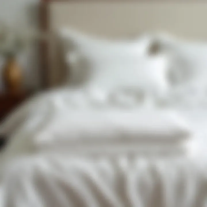 Different weaves of cotton sheets displayed