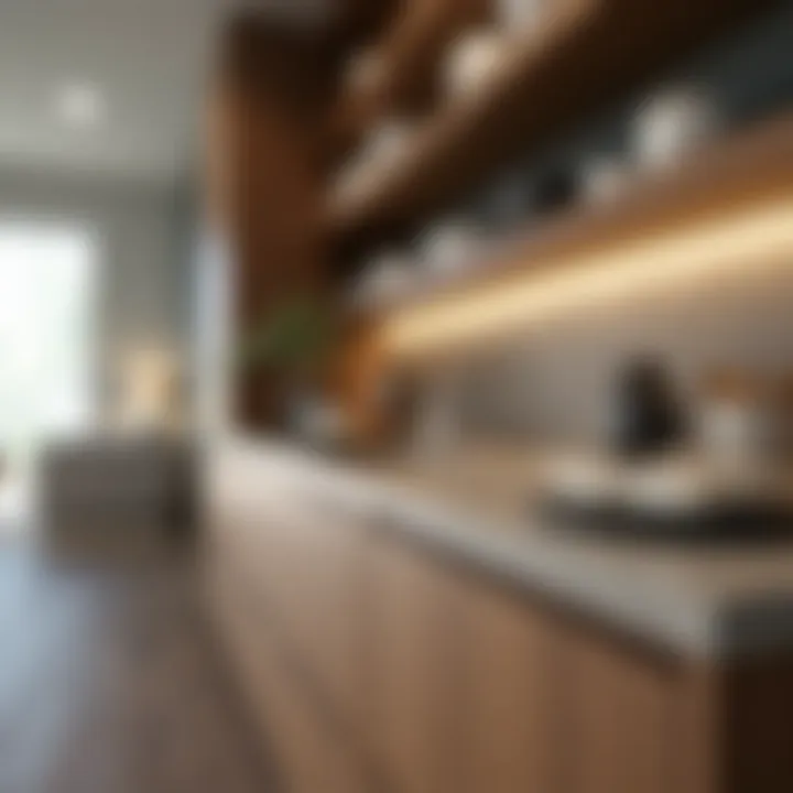 Close-up of high-quality materials used in cabinetry