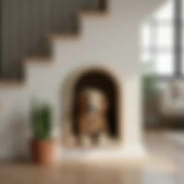 Integrated Features in Stair Design Customizable dog house features integrated into stair design