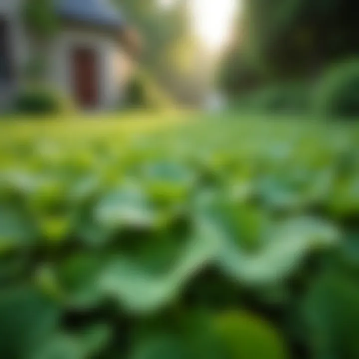 Eco-friendly herbicides applied to ground ivy