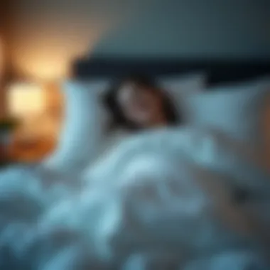 Person enjoying a cool night's sleep under a lightweight duvet