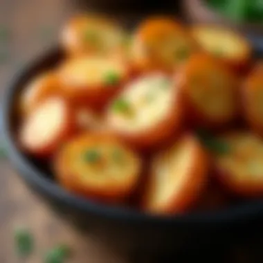 Crispy air-fried potatoes served in a bowl