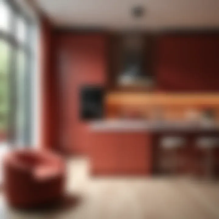 Contemporary design featuring bold accent colors