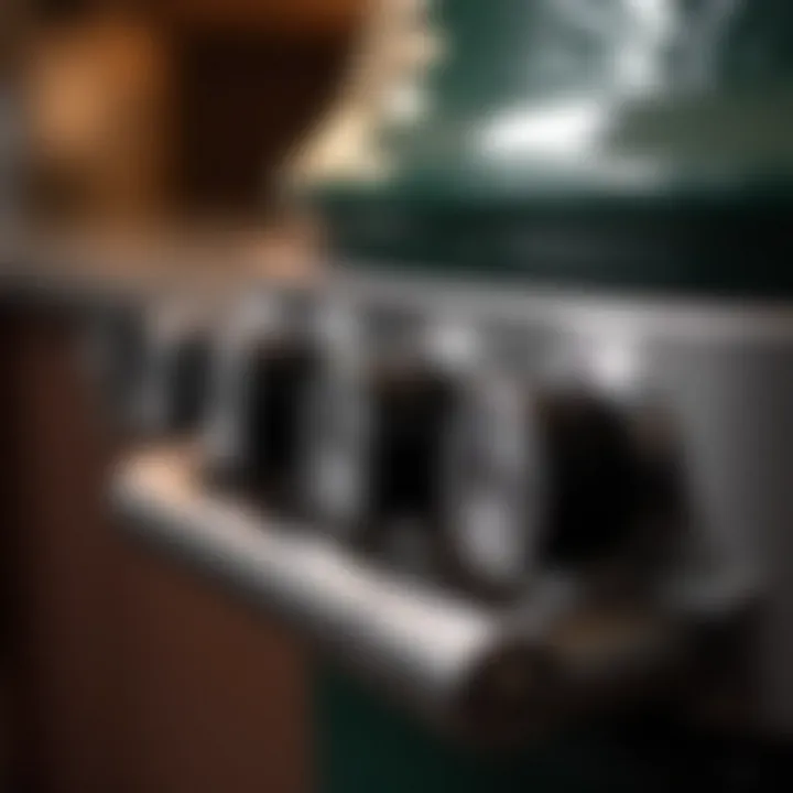 A close-up view of the Kamado Classic's temperature control features