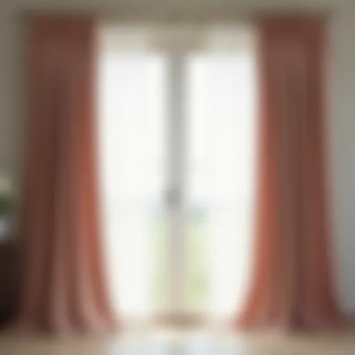 Elegant fabric drapes framing a bright window