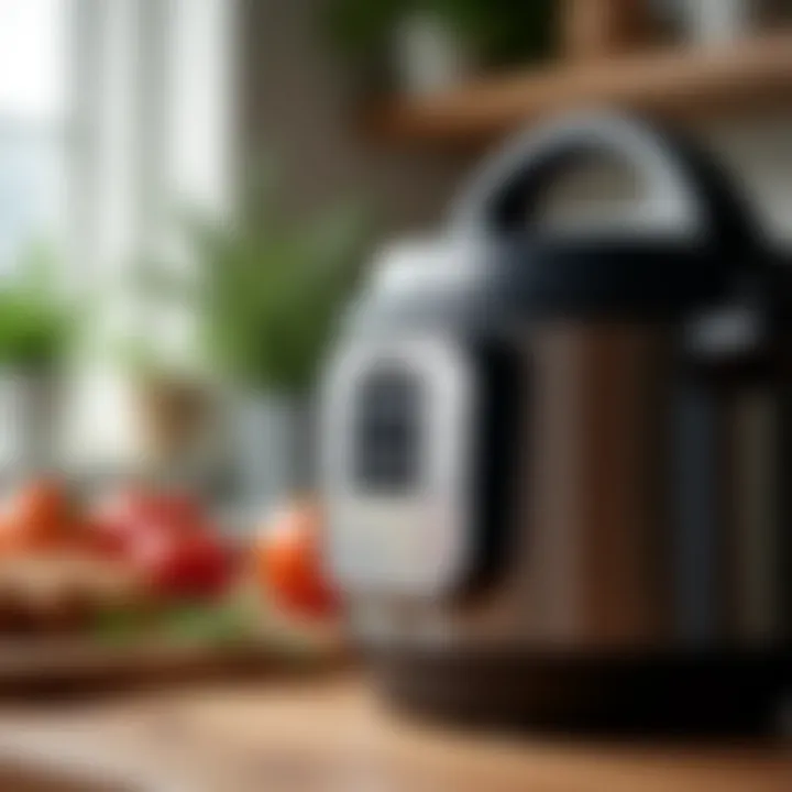 Close-up of unique features of the Ninja Foodi Pro Pressure Cooker