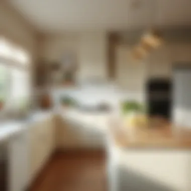 A serene kitchen ambiance with timeless color choices