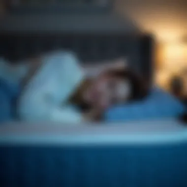 Person enjoying a restful night's sleep on a cooling mattress