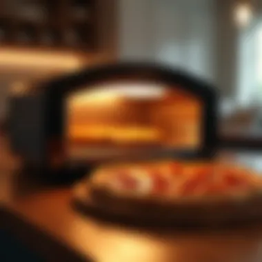 An elegant toaster oven designed with pizza functionalities