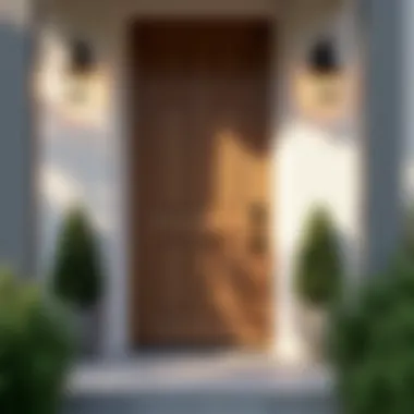 Installation of a front door demonstrating proper technique