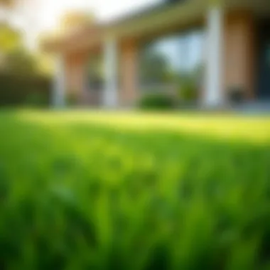 Vibrancy of Lawn Post Liquid Fertilizer Use A vibrant lawn demonstrating the benefits of liquid fertilizer application